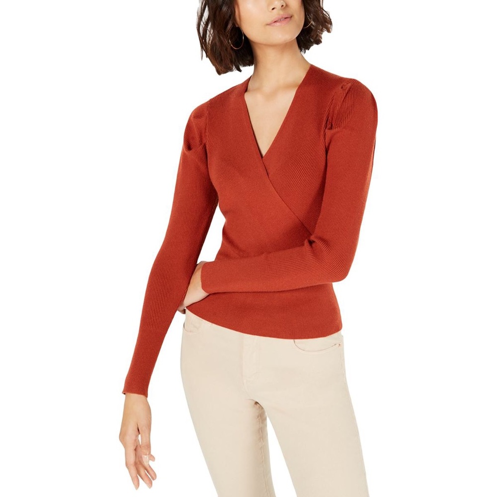 Lucy Paris Rust Wrap Top